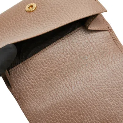 Pre-owned Gucci Beige Leather Card Wallet () In Sand
