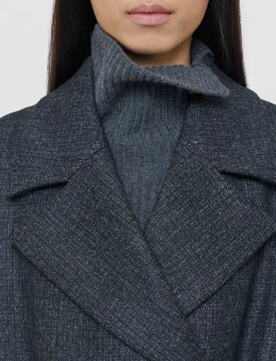 Joseph Merton Overlay Wool Coat In Blue