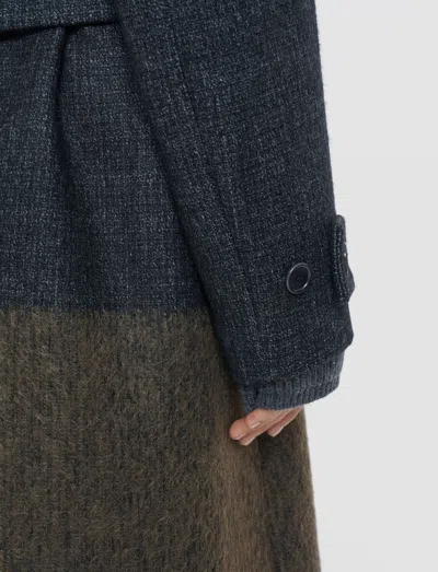 Joseph Merton Overlay Wool Coat In Blue