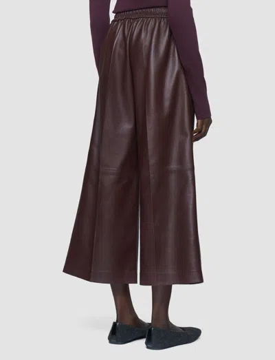 Joseph Thurlow Nappa Leather Trousers In Purple