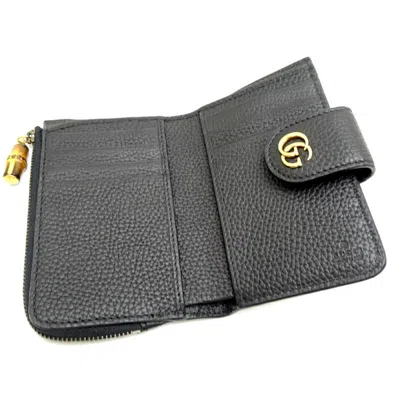 Pre-owned Gucci Black Leather Wallet (bi-fold) ()