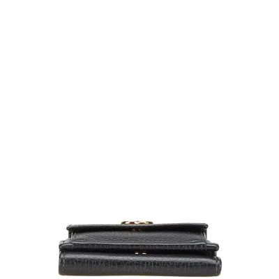 Pre-owned Gucci Black Leather Wallet (tri-fold) ()