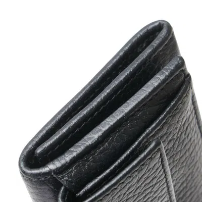 Pre-owned Gucci Black Leather Wallet (tri-fold) ()