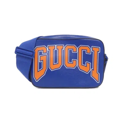 Pre-owned Gucci Blue Orange Leather Shoulder Bag ()