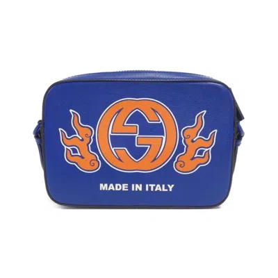 Pre-owned Gucci Blue Orange Leather Shoulder Bag ()