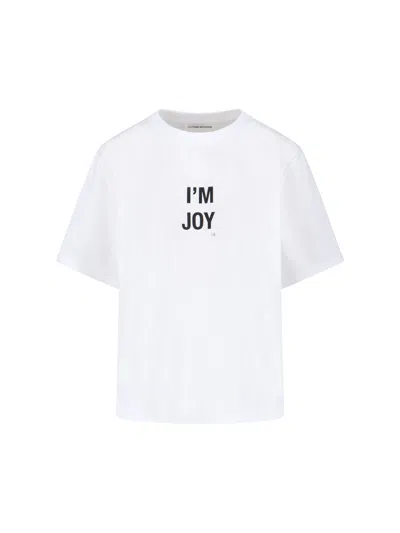 Victoria Beckham Slogan T-shirt In White