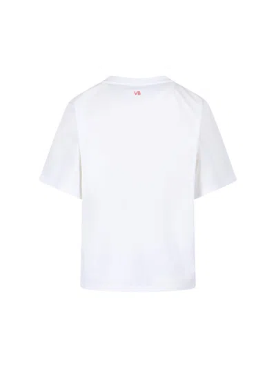 Victoria Beckham Slogan T-shirt In White
