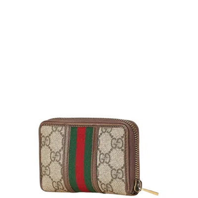 Pre-owned Gucci Brown Pvc Leather Coin Purse/coin Case ()