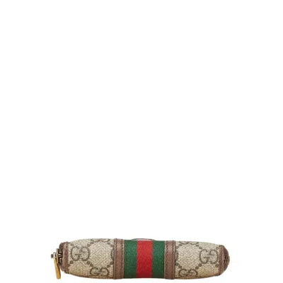 Pre-owned Gucci Brown Pvc Leather Coin Purse/coin Case ()