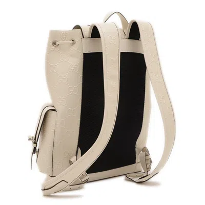 Pre-owned Gucci Ivory Leather Backpack ()