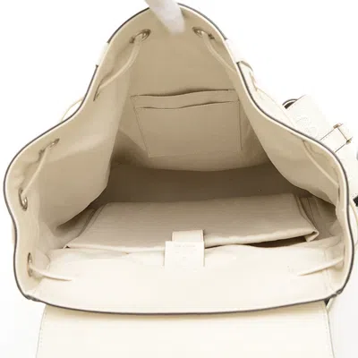 Pre-owned Gucci Ivory Leather Backpack ()