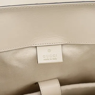 Pre-owned Gucci Ivory Leather Backpack ()