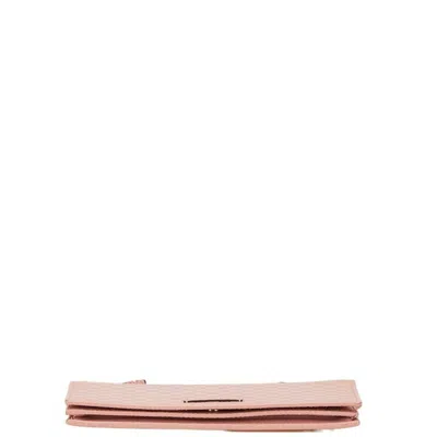 Pre-owned Gucci Pink Leather Chain/shoulder Wallet ()