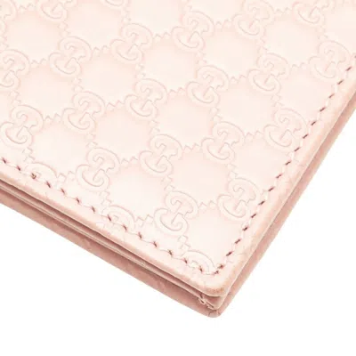 Pre-owned Gucci Pink Leather Chain/shoulder Wallet ()
