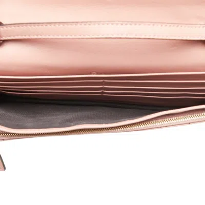 Pre-owned Gucci Pink Leather Chain/shoulder Wallet ()