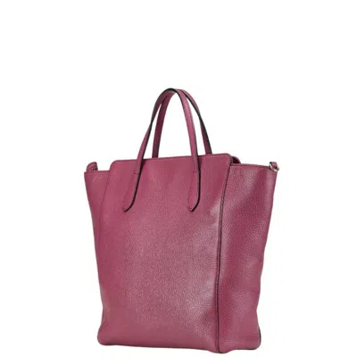 Pre-owned Gucci Purple Leather Handbag Shoulder Bag ()