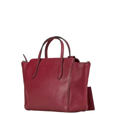 Pre-owned Gucci Purple Leather Handbag Shoulder Bag ()