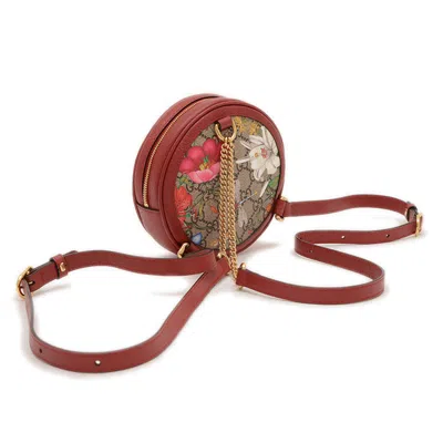 Pre-owned Gucci Red Color Canvas Backpack ()