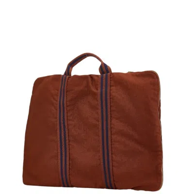 Pre-owned Hermes Brown Navy Canvas Document Case ()