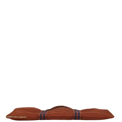 Pre-owned Hermes Brown Navy Canvas Document Case ()