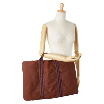Pre-owned Hermes Brown Navy Canvas Document Case ()