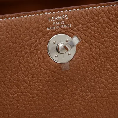 Pre-owned Hermes Brown Taurillon Clemence Leather Shoulder Bag ()