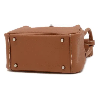 Pre-owned Hermes Brown Taurillon Clemence Leather Shoulder Bag ()