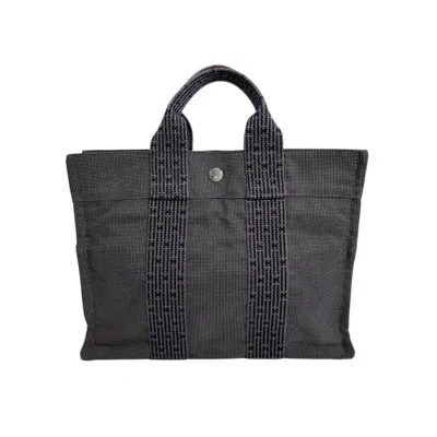 Pre-owned Hermes Her Line Gray Canvas Tote Bag ()