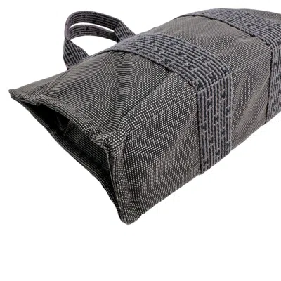 Pre-owned Hermes Her Line Gray Canvas Tote Bag ()