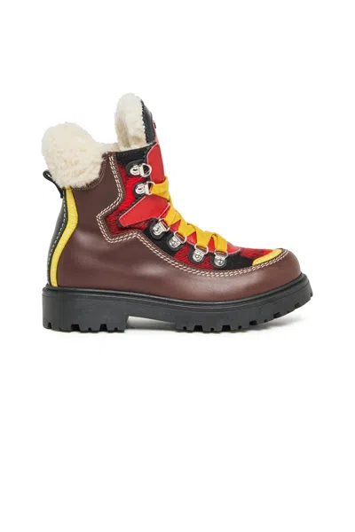 Dsquared2 Chunky-sole Lace-up Boots In Brown