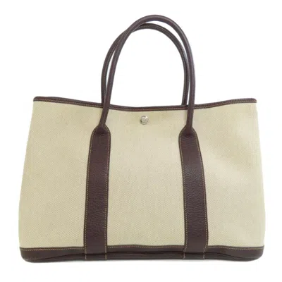 Pre-owned Hermes Natural Toile H Tote Bag ()