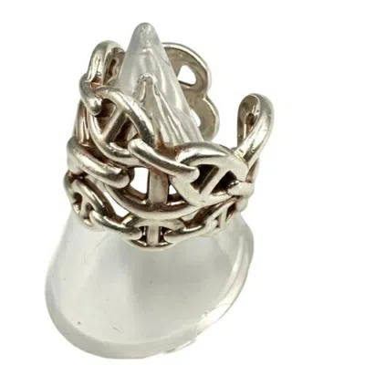 Pre-owned Hermes Silver Silver 925 Band Ring ()
