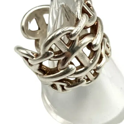 Pre-owned Hermes Silver Silver 925 Band Ring ()