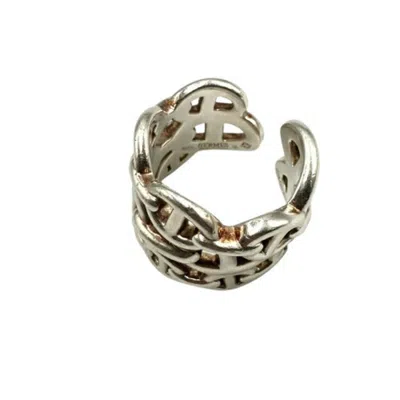 Pre-owned Hermes Silver Silver 925 Band Ring ()