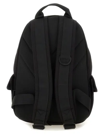 Y-3 Canvas Cotton Backpack With Pockets In Black