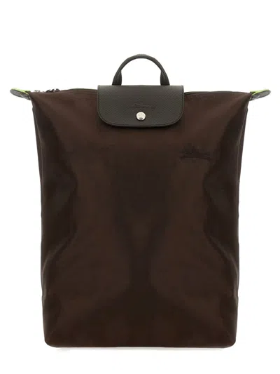 Longchamp Medium Le Pliage Nylon Backpack In Brown
