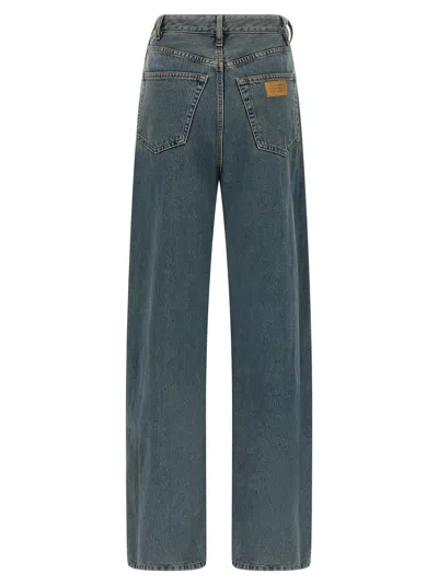 Mm6 Maison Margiela Reversible Denim Trousers Featuring Back Pockets In Blue