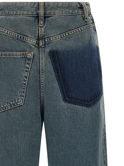 Mm6 Maison Margiela Reversible Denim Trousers Featuring Back Pockets In Blue