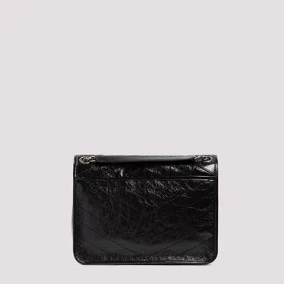 Saint Laurent Niki Quilted Leather Shoulder Bag In Black