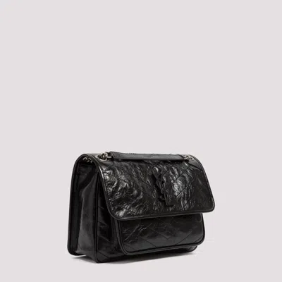 Saint Laurent Niki Quilted Leather Shoulder Bag In Black