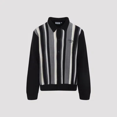 Carhartt Graphite Grey Cardigan With Pointed Collar In Multi