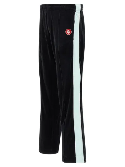Casablanca Soft Fabric Trousers Featuring Side Stripe In Black