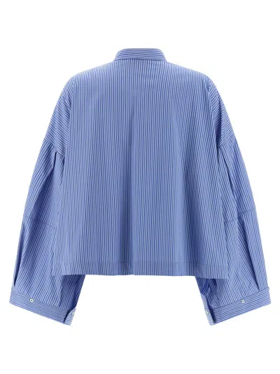 Maison Jejia Clo Shirt And Blouse Light Blue In Blue