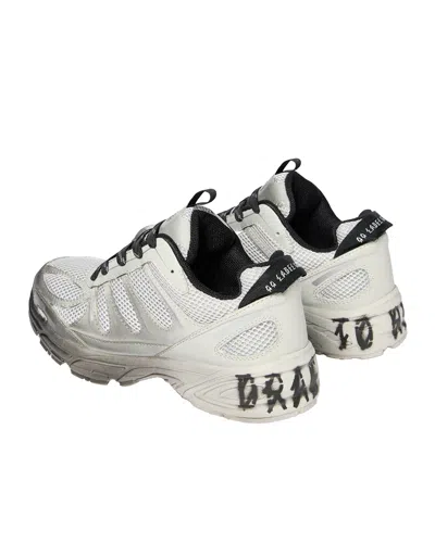 44 Label Group Dragger Sneakers In Grey Polyester In White