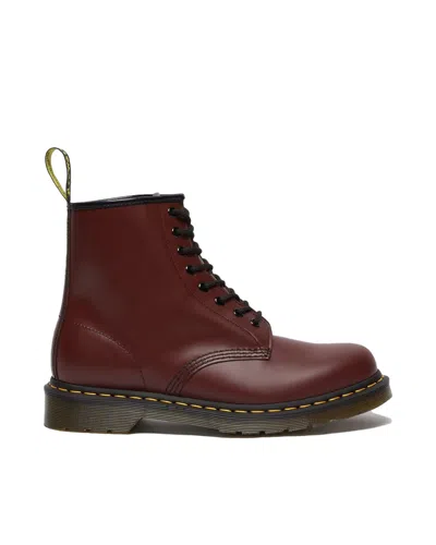 Dr. Martens Anfibi Stringati 1460 Red Smooth In Red