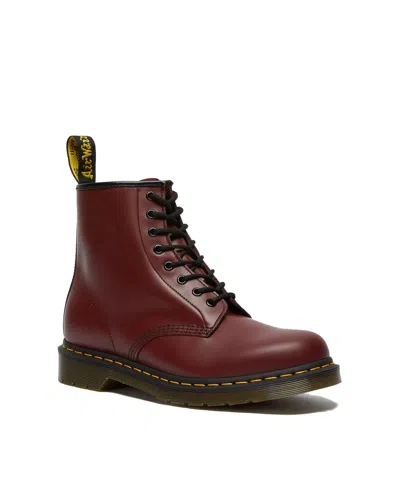 Dr. Martens Anfibi Stringati 1460 Red Smooth In Red