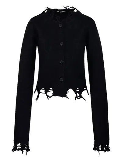 Haikure Jill Sweater With Long Sleeves And Distressed Edges