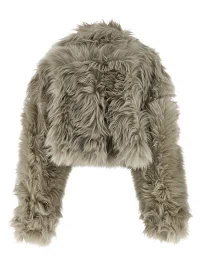 The Latest Cropped Faux Fur Jacket With Plush Texture