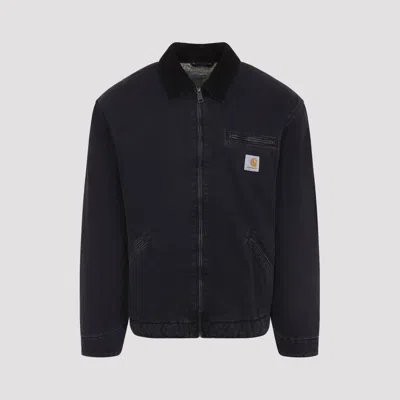 Carhartt Work In Progress Detroit Organic Cotton Canvas Jacket In Black