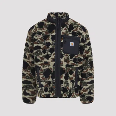 Carhartt Prentis Liner Camouflage-pattern Fleece Jacket In Black